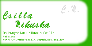 csilla mikuska business card